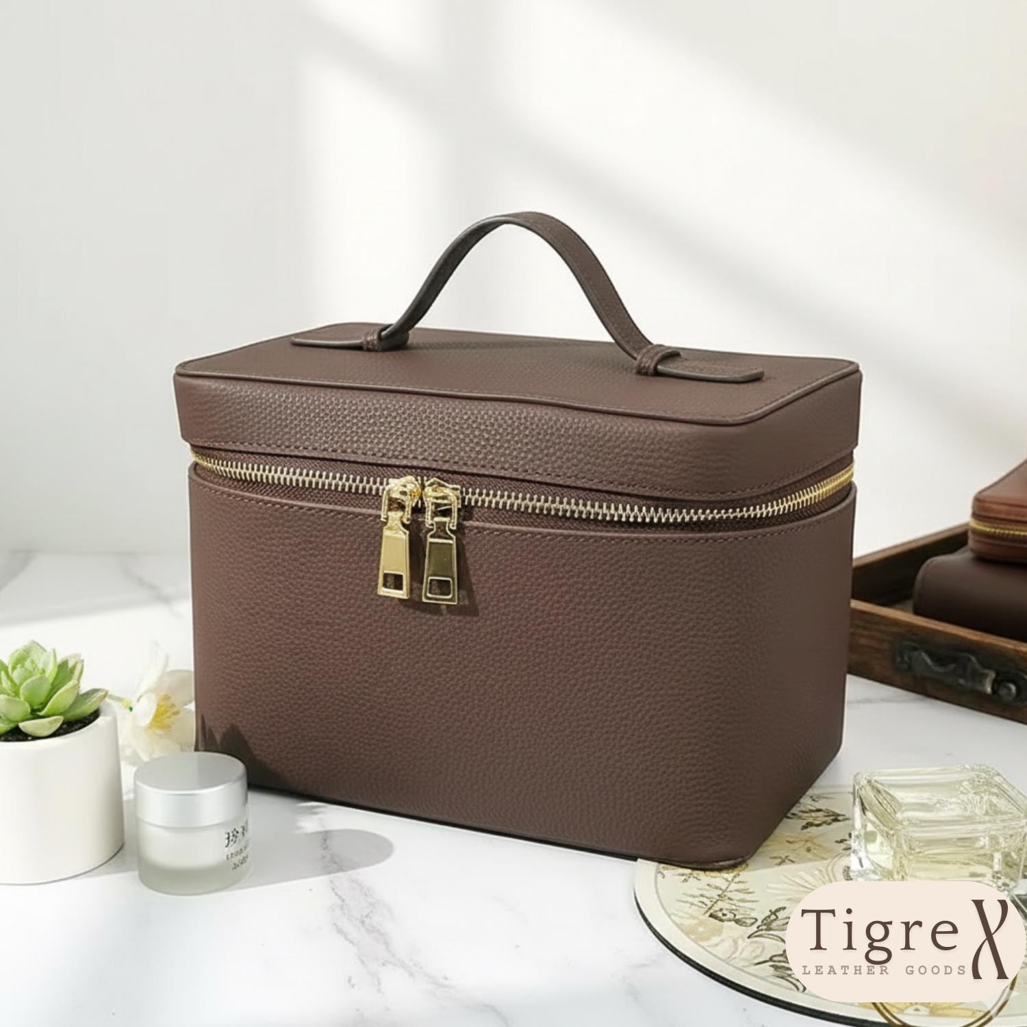 Leather Cosmetic Bag
