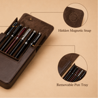 Handmade Leather Pen Case for Fountain Pens & Collectors Tigre X Studio