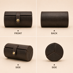 Leather Sunglasses Travel Case – 3 Slot Eyewear Organizer, Vintage Glasses Storage Tube Tigre X Studio