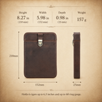Leather Cigar Travel Case - Holds 3 or 6 Cigars Tigre X Studio