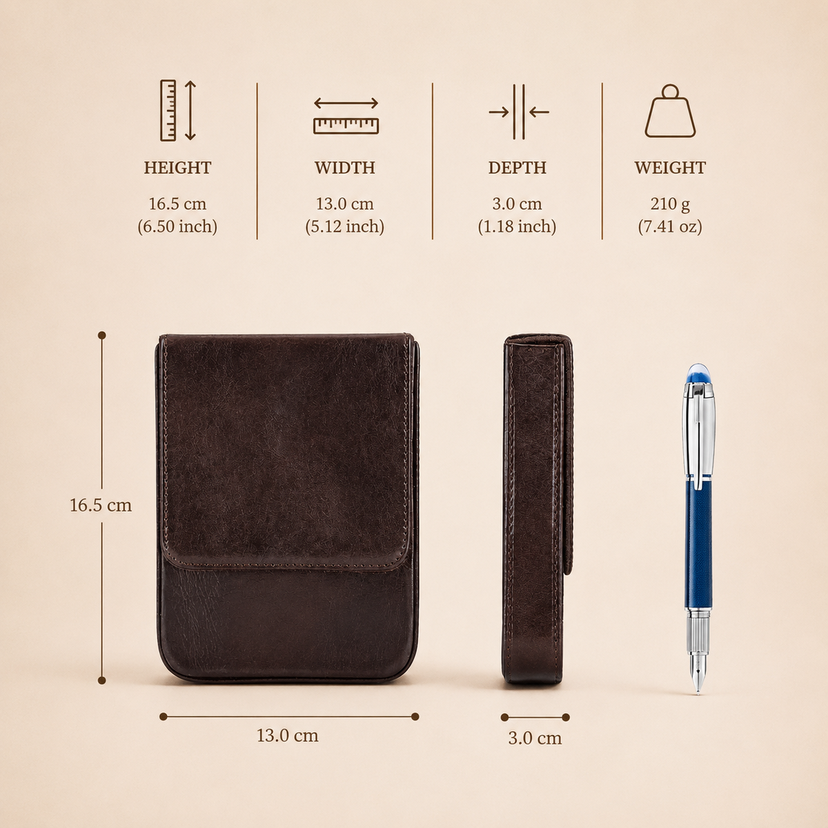 Handmade Leather Pen Case for Fountain Pens & Collectors Tigre X Studio