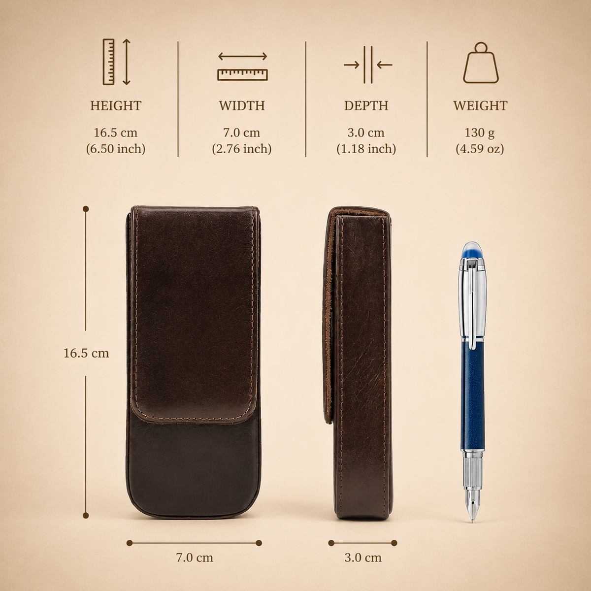 Handmade Leather Pen Case for Fountain Pens & Collectors Tigre X Studio