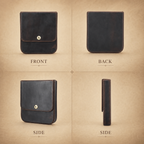 Leather Cigar Case - 4 Cigars, Travel Humidor with Lighter & Cutter Pocket Tigre X Studio