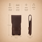 Leather Cigar Case with Cutter Slot – 3 Cigar Travel Holder, Full Grain Leather Tigrex Studio