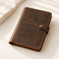 Leather Family Passport Holder - Handmade - Full Grain Leather Tigre X Studio