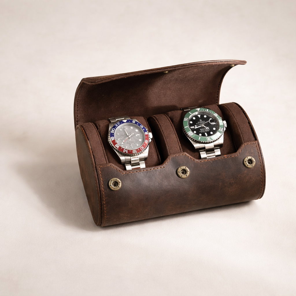 Leather Watch Case – Vintage Full-Grain 1-6 slots Tigre X Studio