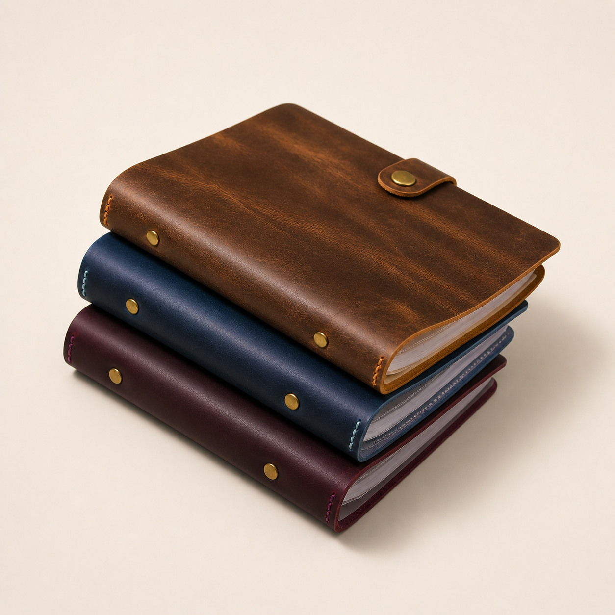 Personalized Leather Photo Album | Full-Grain Leather Instax & Photo Card Album Tigre X Studio