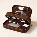 Personalized Leather Tech Organizer – Travel Essentials Case Tigre X Studio