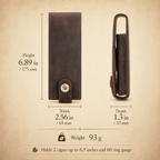 Leather Cigar Travel Case - 2 Cigar Tigre X Studio
