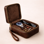 The Executive Travel Bundle – Leather Watch & Tech Organizer Tigre X Studio