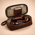 Full-Grain Leather Pipe Case – Travel Organizer for 2 Pipes with Accessories Tigre X Studio