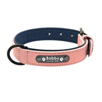 Personalized Leather Dog Collar with Laser Engraved Custom Padded Pet Collar for Small Medium Large Dogs Heavy Duty Leather Dog Gift Tigre X Studio