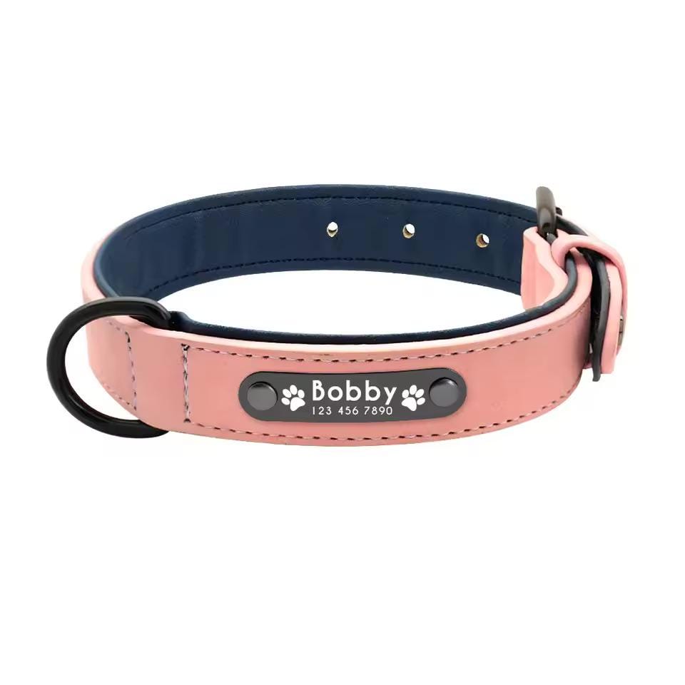 Leather dog collar available in multiple sizes