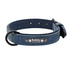 Personalized Leather Dog Collar with Laser Engraved Custom Padded Pet Collar for Small Medium Large Dogs Heavy Duty Leather Dog Gift Tigre X Studio
