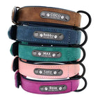 Personalized Leather Dog Collar with Laser Engraved Custom Padded Pet Collar for Small Medium Large Dogs Heavy Duty Leather Dog Gift Tigre X Studio
