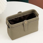 Personalized Leather Cosmetic Bag, Large Capacity Makeup Travel Case, Custom Engraved Cowhide Toiletry Bag, Luxury Bridesmaid Gift for Her - Tigre X Studio