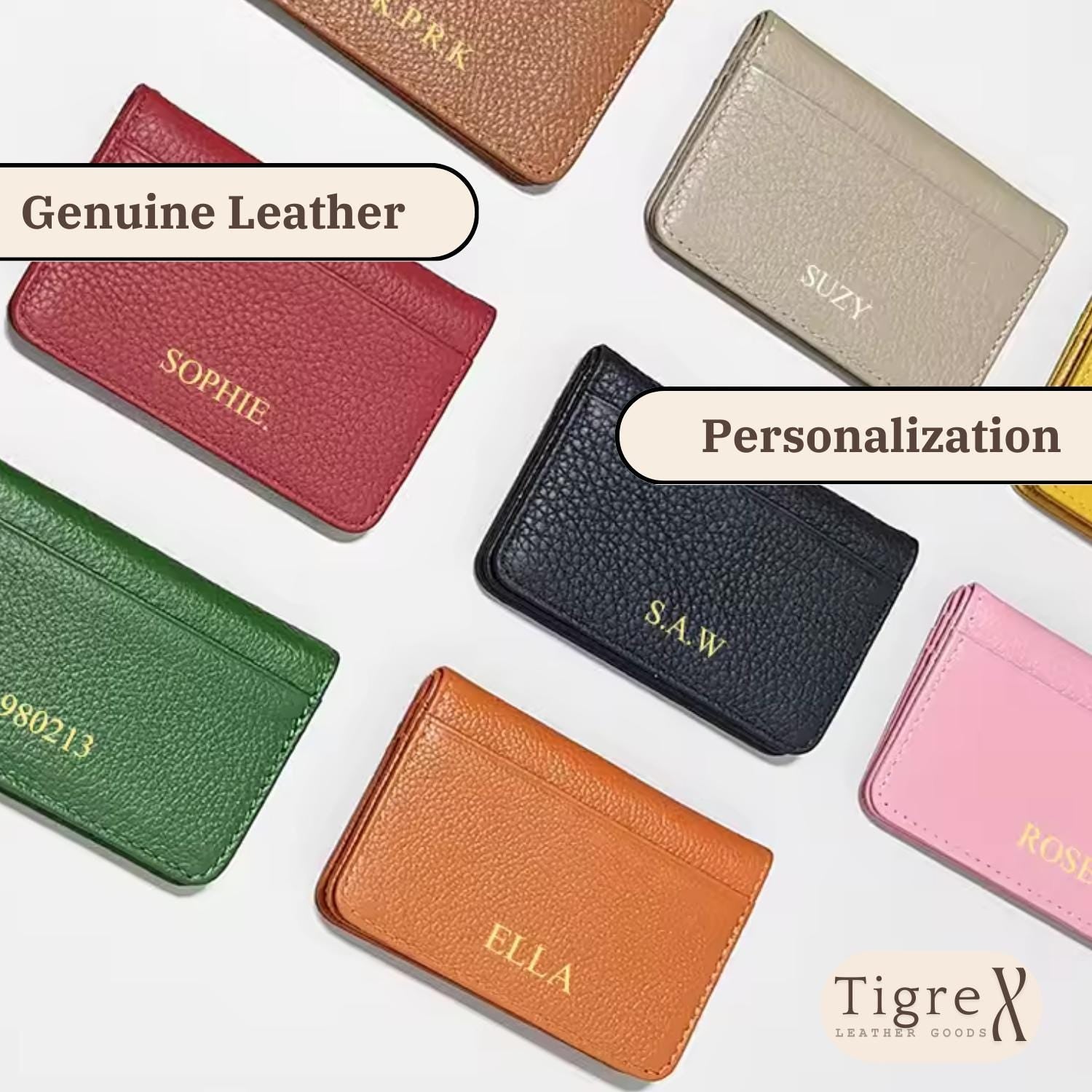 Leather Card Holder – Personalized Tigre X Studio