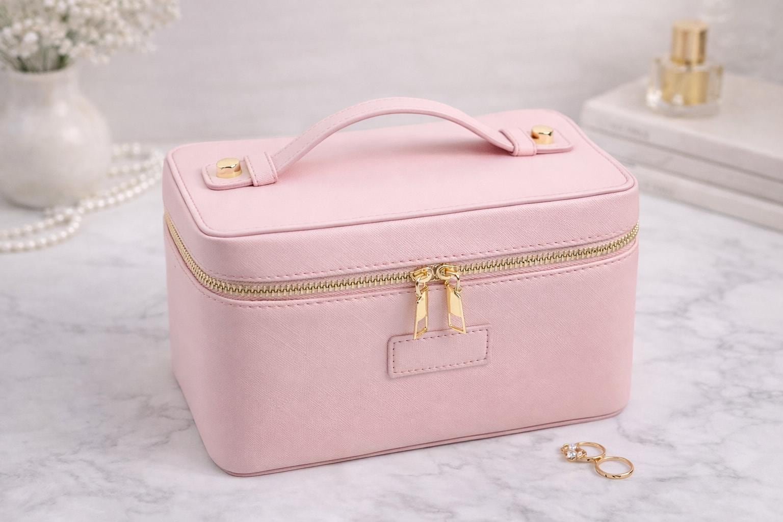 Leather Makeup Case – Structured Cosmetic Organizer for Travel & Everyday Use Tigre X Studio