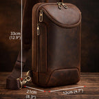 Handmade Chest Bag | Full-Grain Crossbody Sling - iPad Case Tigre X Studio