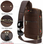 Handmade Chest Bag | Full-Grain Crossbody Sling - iPad Case Tigre X Studio