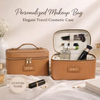 Leather Makeup Case – Structured Cosmetic Organizer for Travel & Everyday Use Tigre X Studio