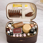 Leather Makeup Case – Structured Cosmetic Organizer for Travel & Everyday Use Tigre X Studio