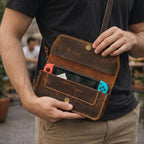 Handmade Leather Nintendo Switch Case – Full Grain Handmade Console Cover Tigre X Studio