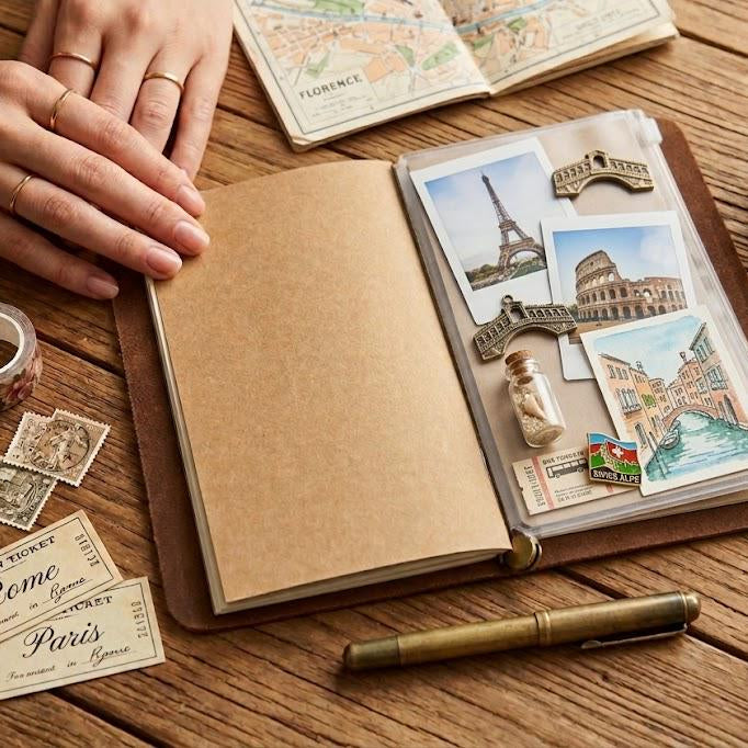 Leather Traveler’s Notebook – Full Grain Refillable Journal Cover Tigre X Studio
