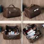 Leather Toiletry Bag – Full Grain Travel Organizer, Personalized Dopp Kit Tigre X Studio