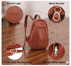 Monogram Leather Backpack – Full-Grain Travel & Laptop Bag Tigre X Studio