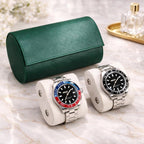 Personalized Leather Watch Roll – 2 Slot Travel Case Tigre X Studio