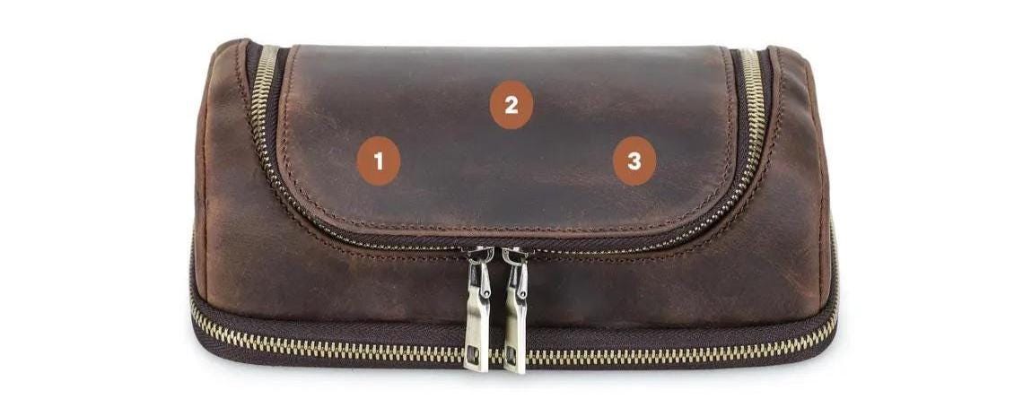 Personalized Leather Tech Organizer – Travel Essentials Case Tigre X Studio