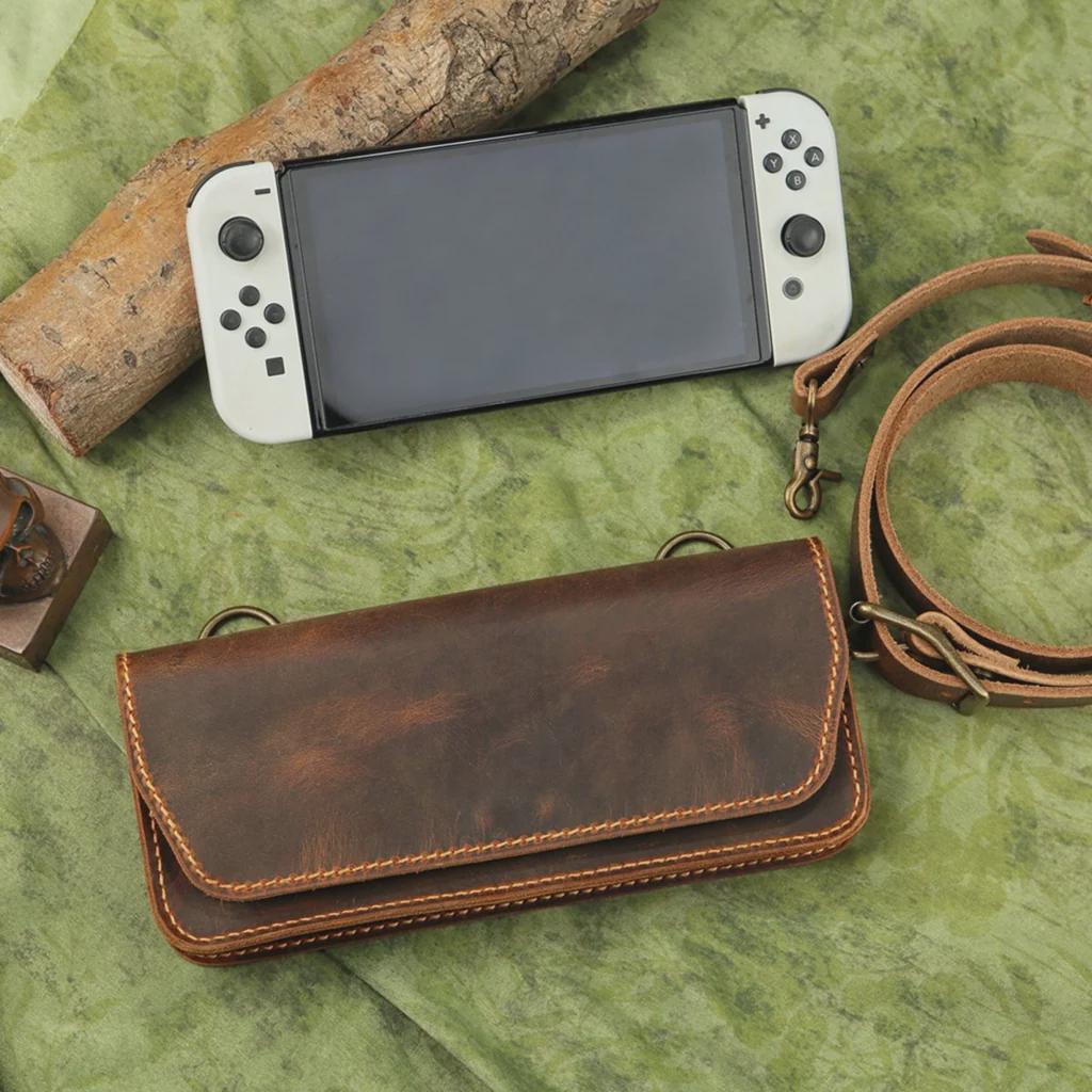 Handmade Leather Nintendo Switch Case – Full Grain Handmade Console Cover Tigre X Studio