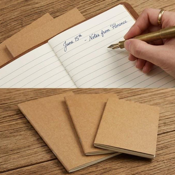 Leather Traveler’s Notebook – Full Grain Refillable Journal Cover Tigre X Studio