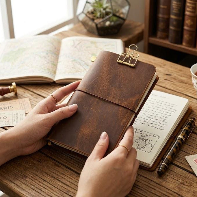 Personalized leather journal, an Easter gift idea