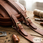 Monogram Leather Backpack – Full-Grain Travel & Laptop Bag Tigre X Studio
