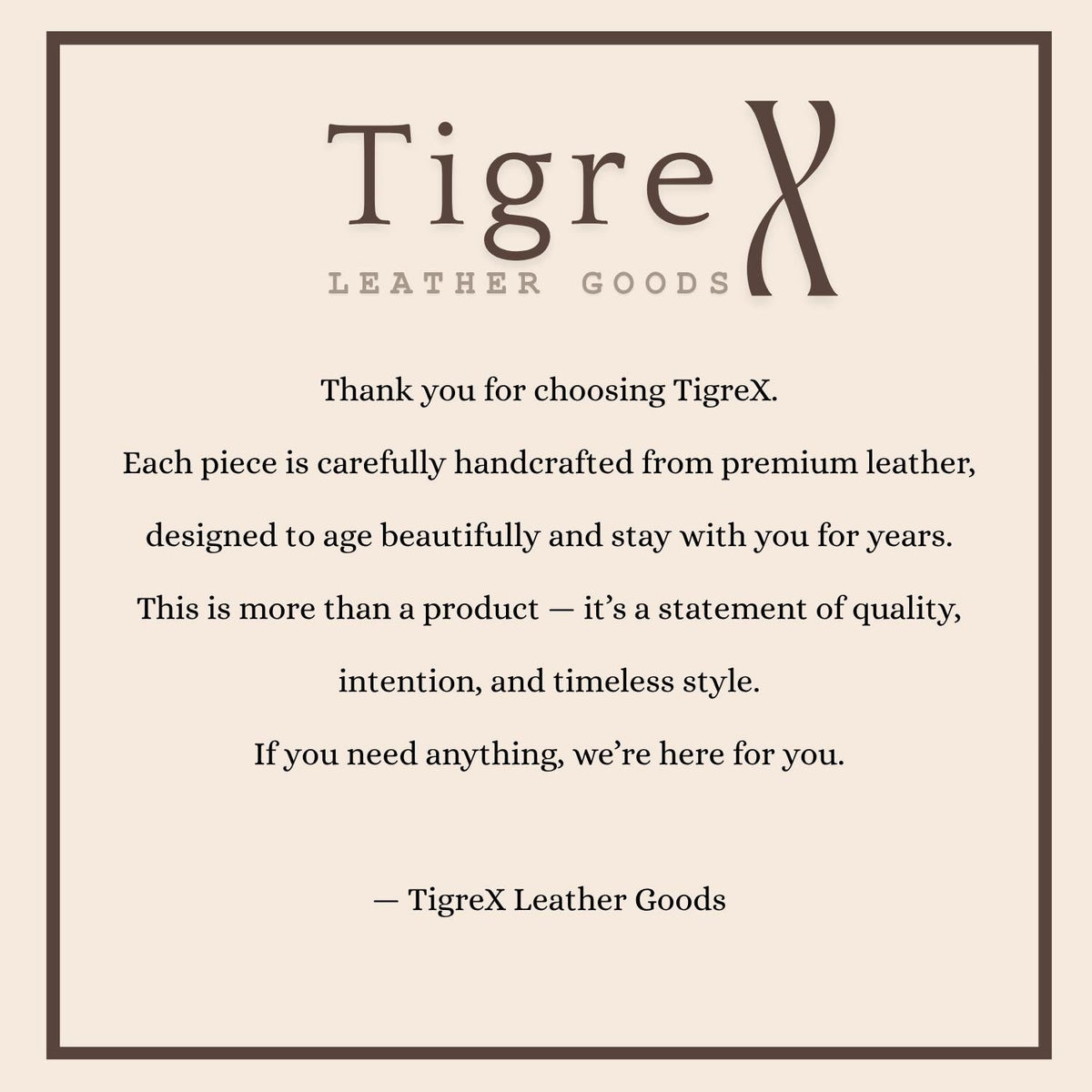 Monogram Leather Backpack – Full-Grain Travel & Laptop Bag Tigre X Studio