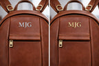 Monogram Leather Backpack – Full-Grain Travel & Laptop Bag Tigre X Studio