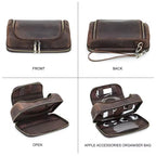 Personalized Leather Tech Organizer – Travel Essentials Case Tigre X Studio