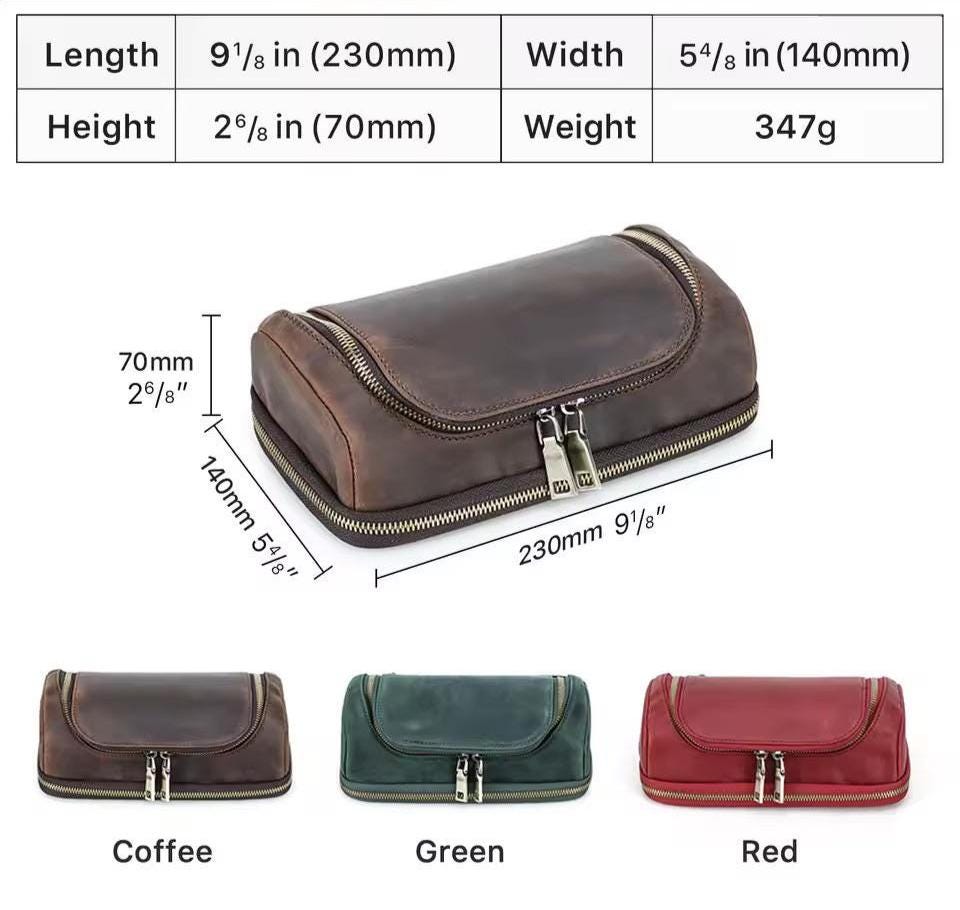 Personalized Leather Tech Organizer – Travel Essentials Case Tigre X Studio