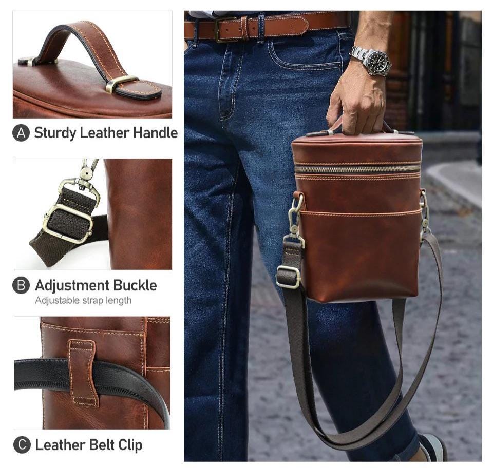 Personalized Leather Crossbody Bag – Full-Grain Everyday Carry Tigre X Studio