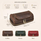 Leather Tech Organizer Large – Full-Grain, Personalized Travel Case TigreX Leather Studio