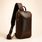 Handmade Chest Bag | Full-Grain Crossbody Sling - iPad Case Tigre X Studio