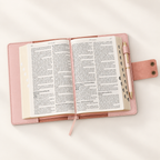 Personalized Pink Leather Bible Cover – Full-Grain, Custom Name Engraved TigreX Leather Studio