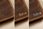 Personalized Full-Grain Leather Money Clip Wallet – Slim Front Pocket TigreX Studio
